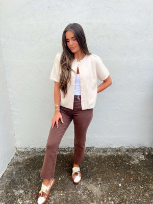 layton straight leg jean in chocolate