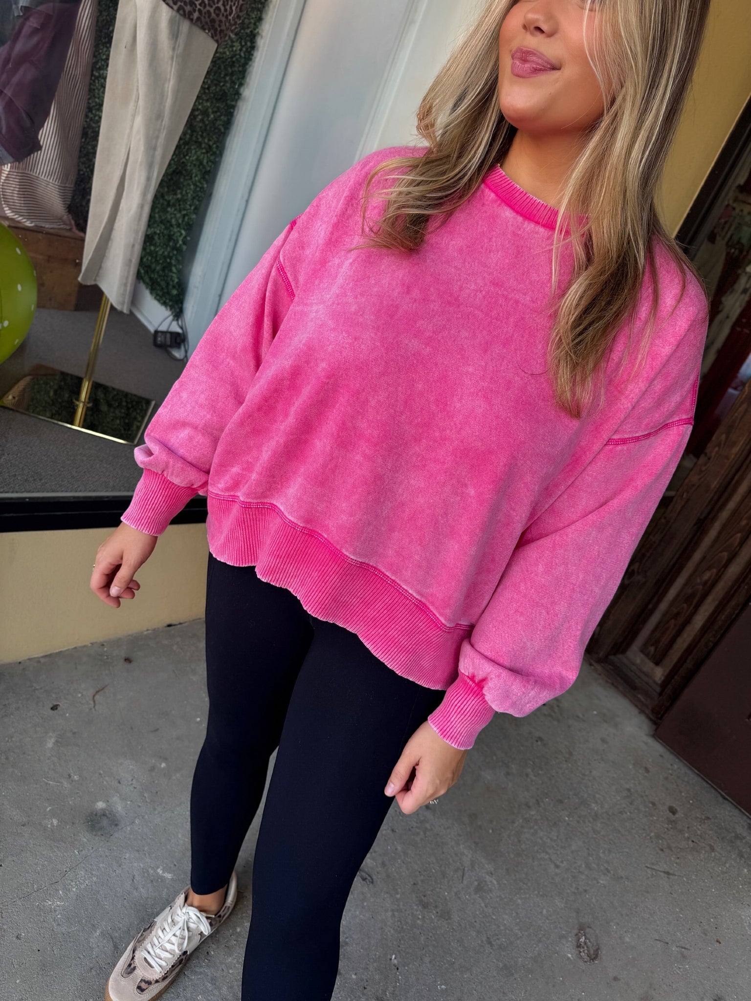 pure perfection sweatshirt in hot pink