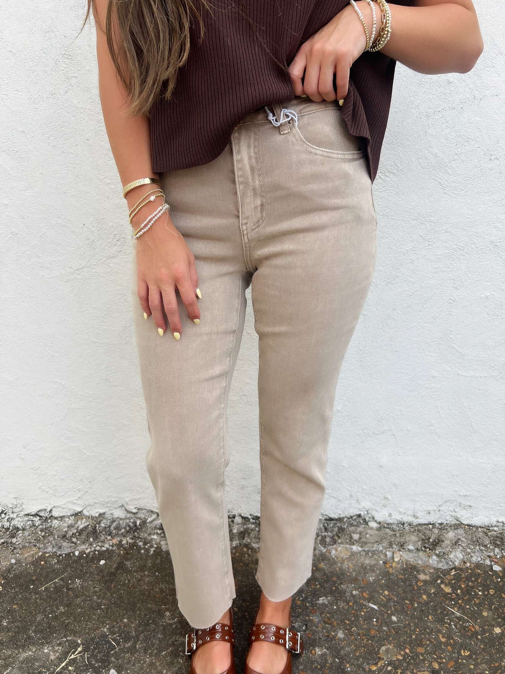 layton straight jean in khaki