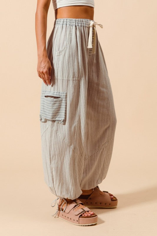 romy striped balloon pant