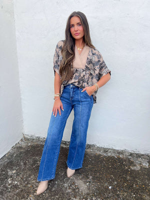 mica madrid high rise wide leg jean