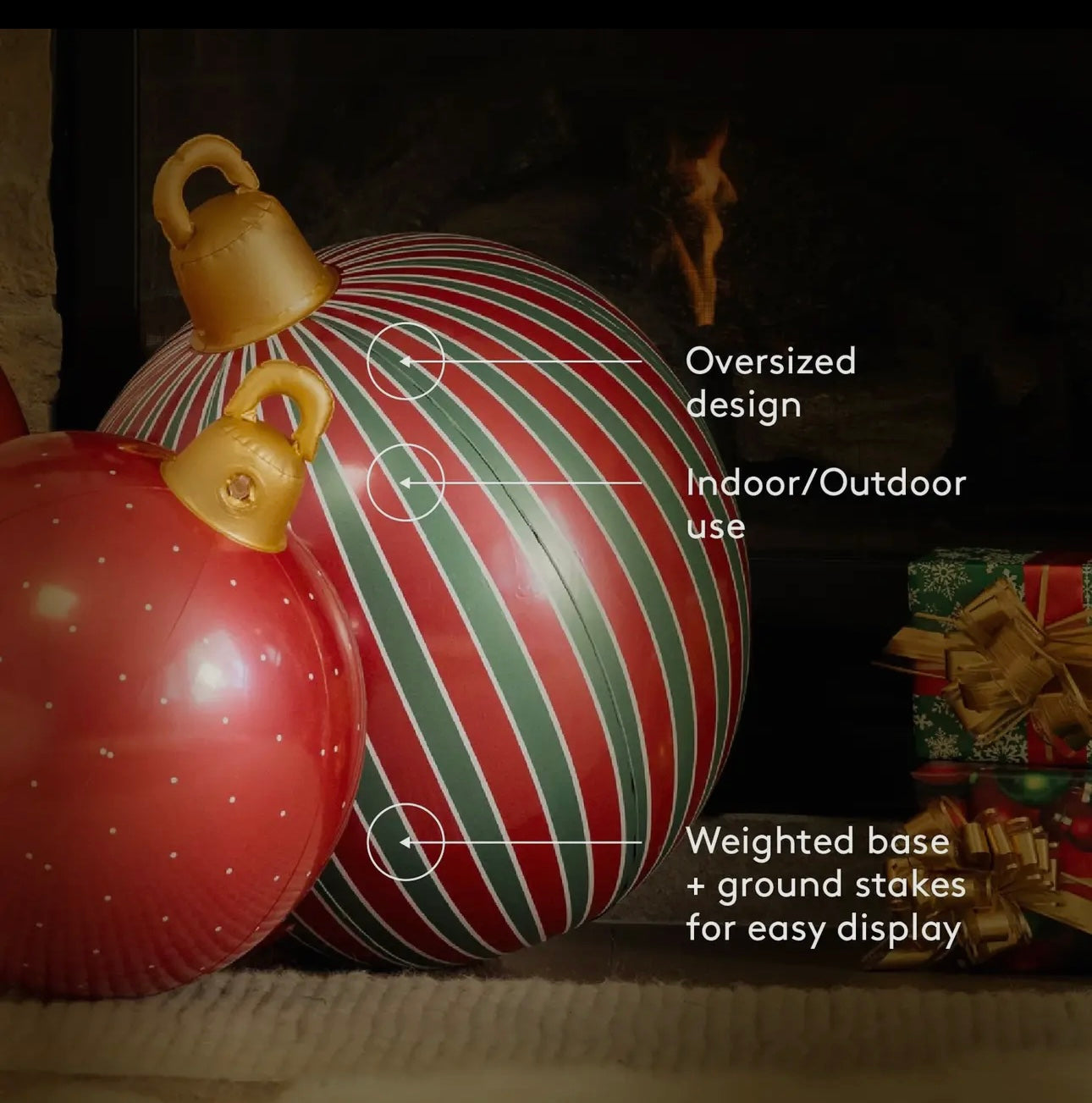 polka dot light up inflatable ornaments