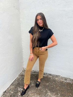 layton straight leg jean in khaki