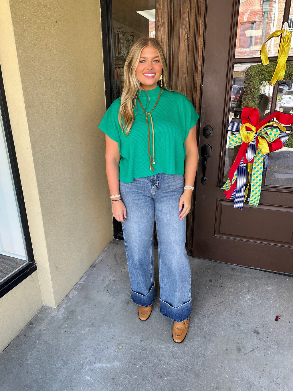 kimmy sweater in kelly green