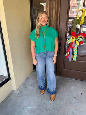 kimmy sweater in kelly green