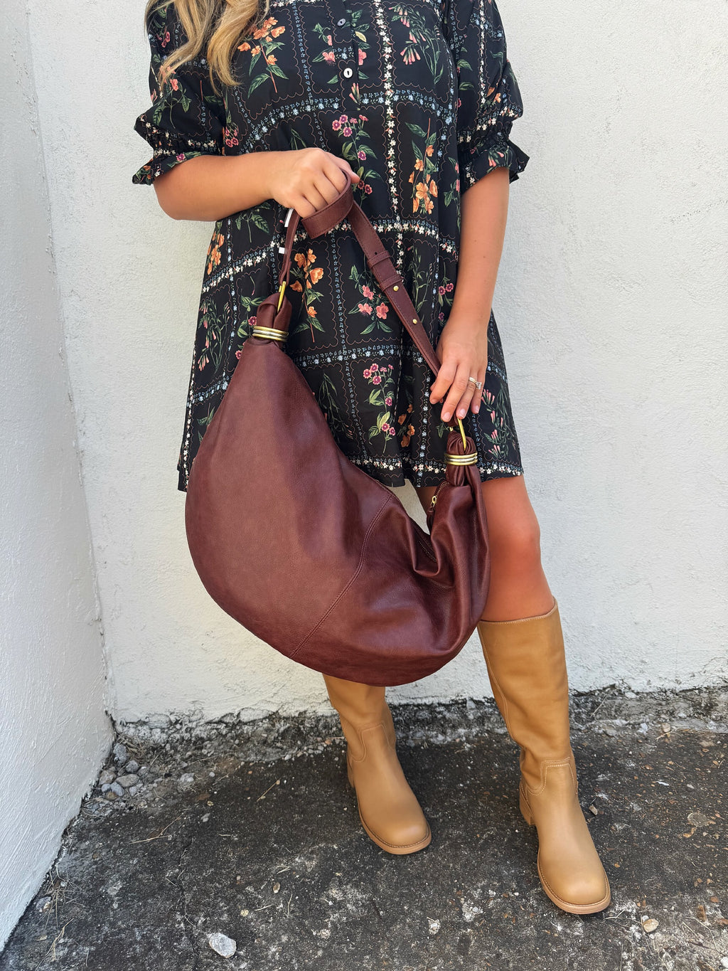 cecelia hobo bag - raisin
