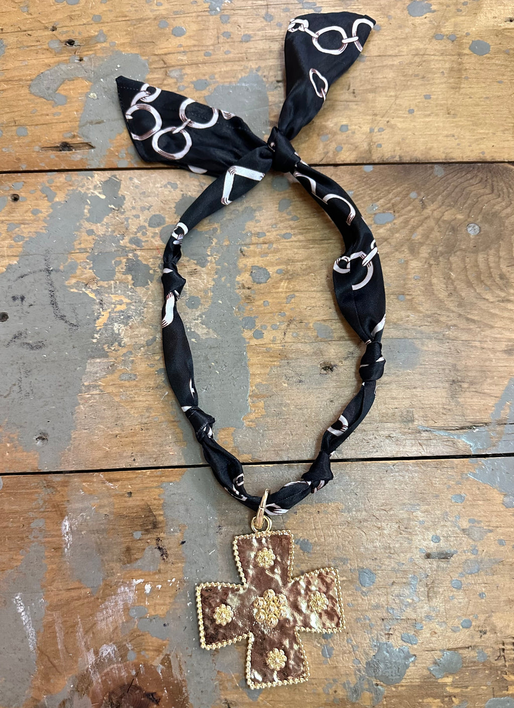 TR scarf necklace #196