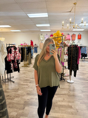 ribbed & ready top - olive