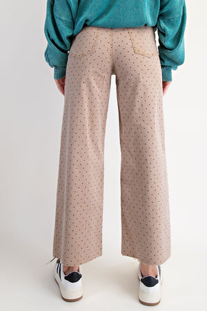 dylan polka dot denim pant