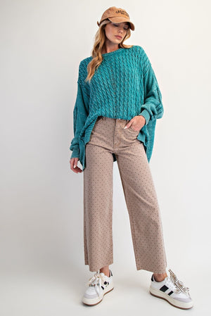 dylan polka dot denim pant