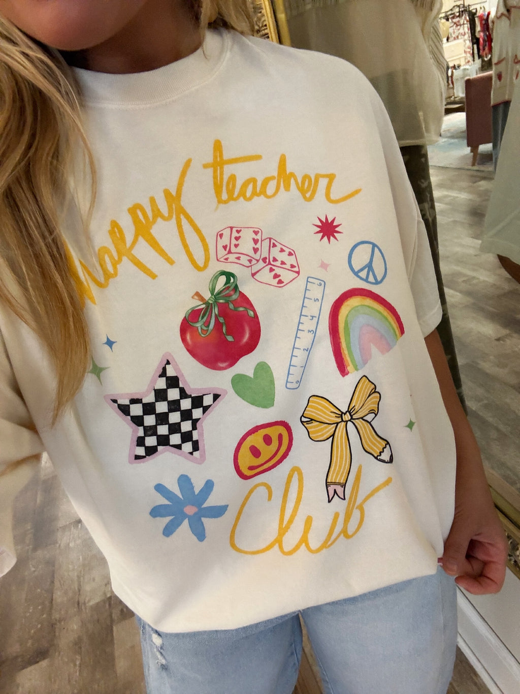 happy teacher club tee