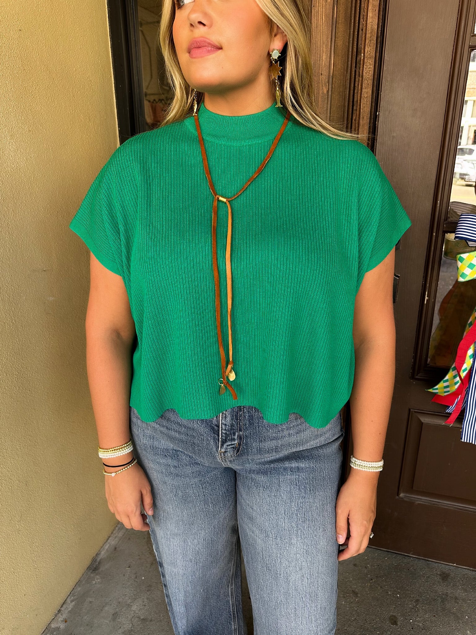 kimmy sweater in kelly green