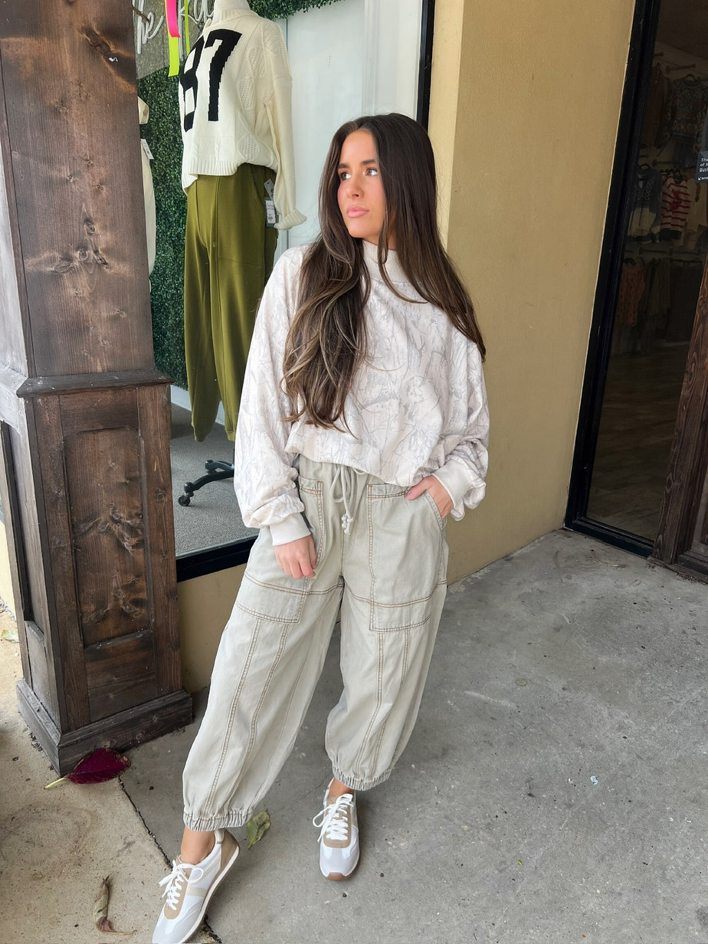 fall fields camo mock neck