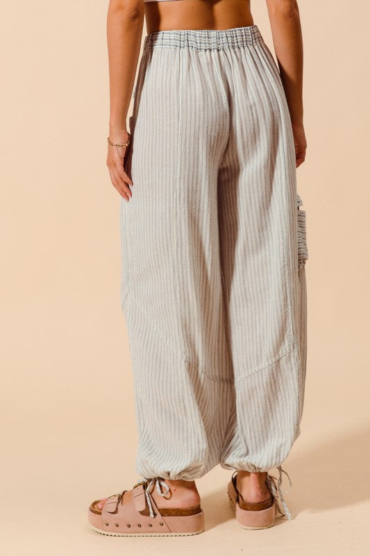 romy striped balloon pant