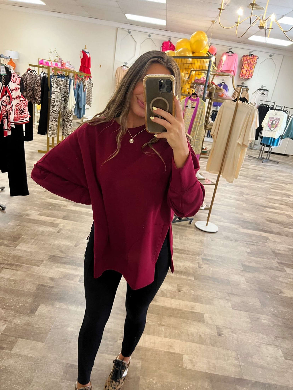 scuba sweatshirt - burgundy