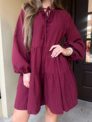 dallas dress - burgundy