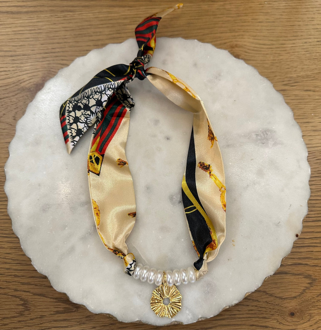 TR scarf necklace #178