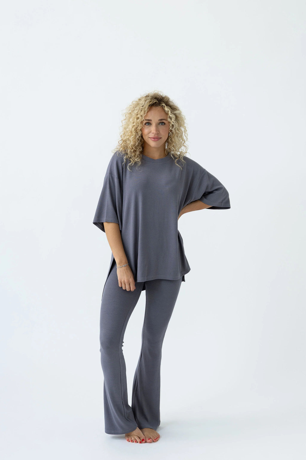 foxy kind all weekend long set - slate