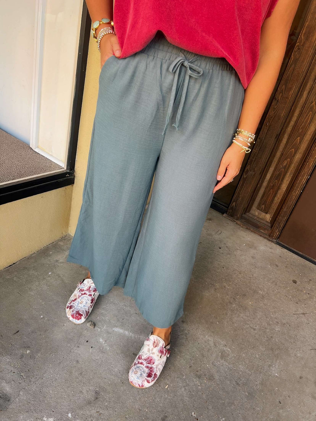 something good pant in teal