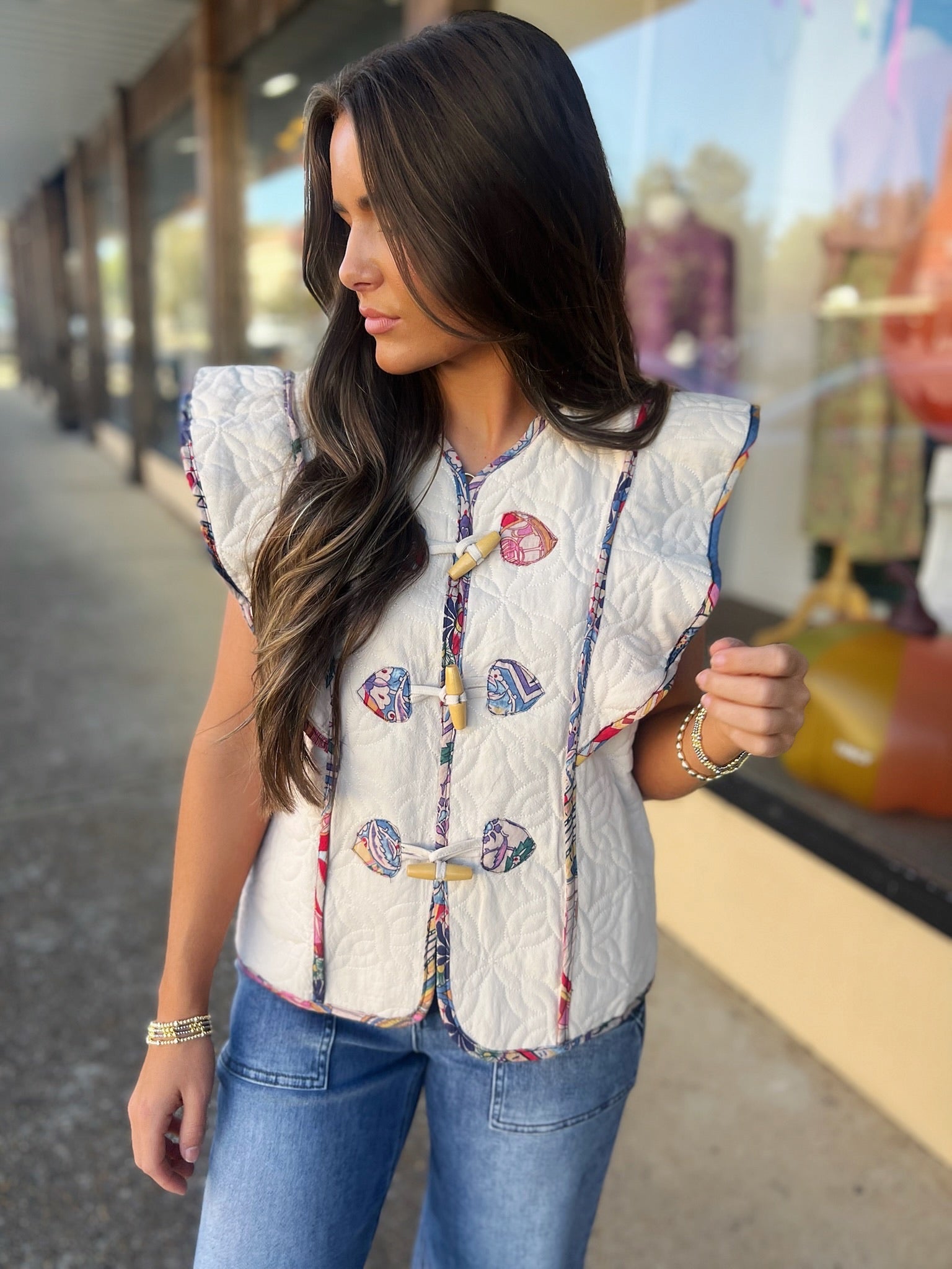 mildred quilted vest