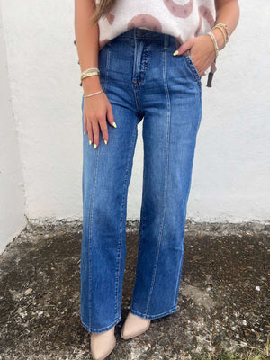 mica madrid high rise wide leg jean