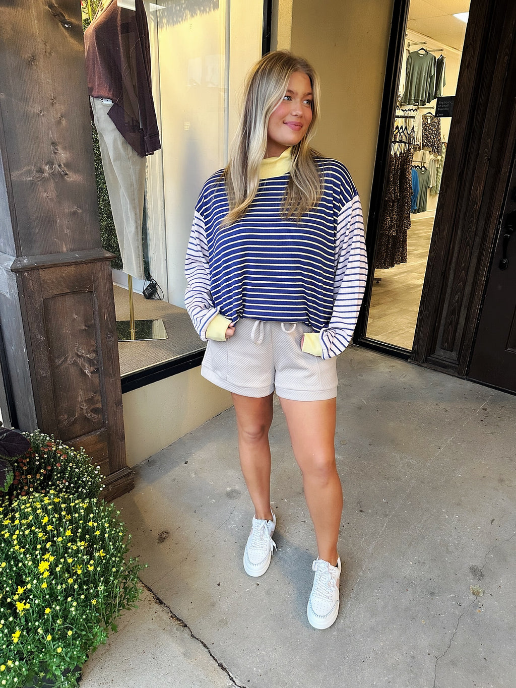 tayler mock neck pullover