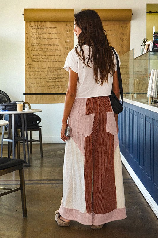 block it out wide ribbed pants