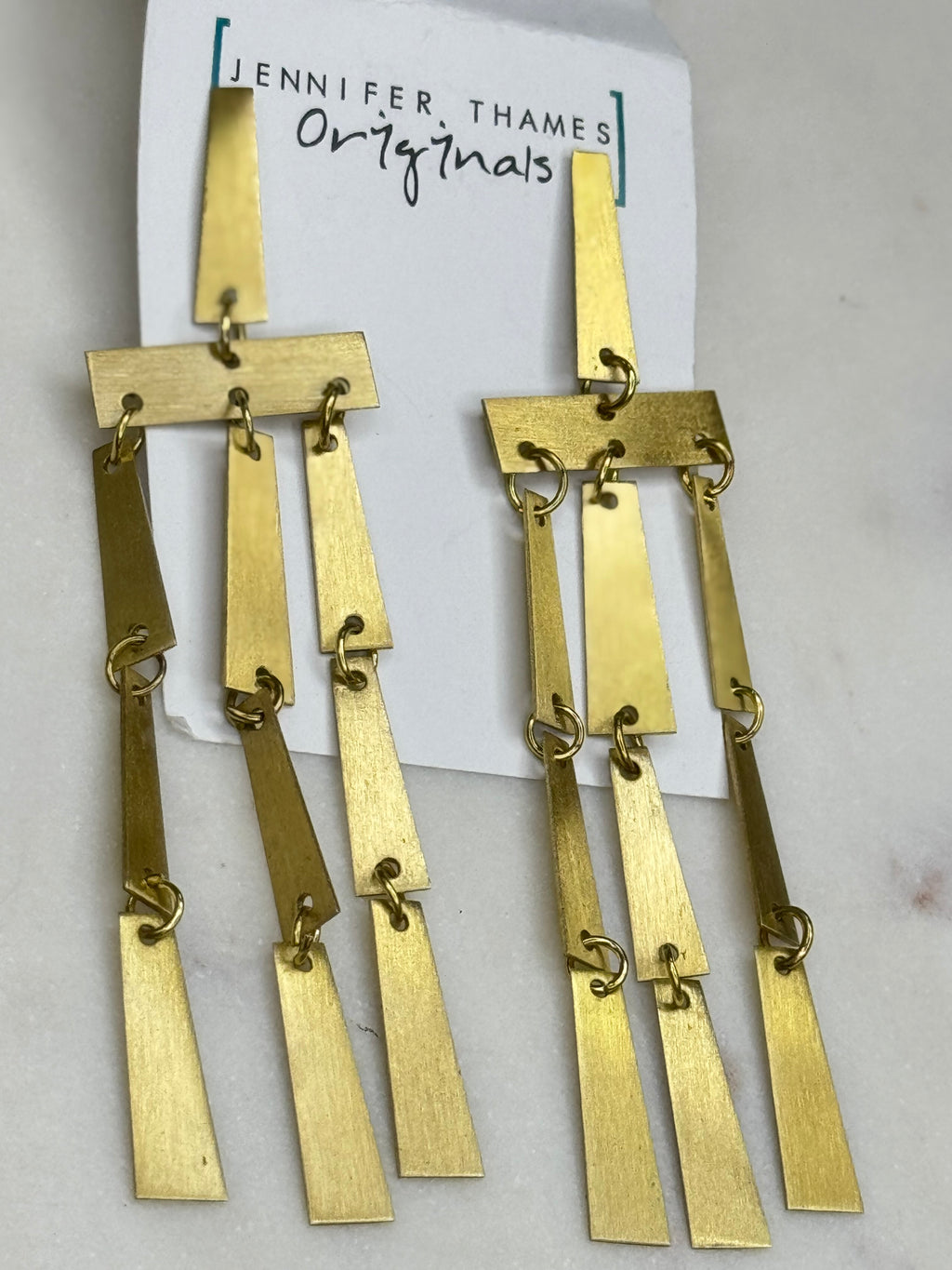 jto #20 abstract gold chunky earring