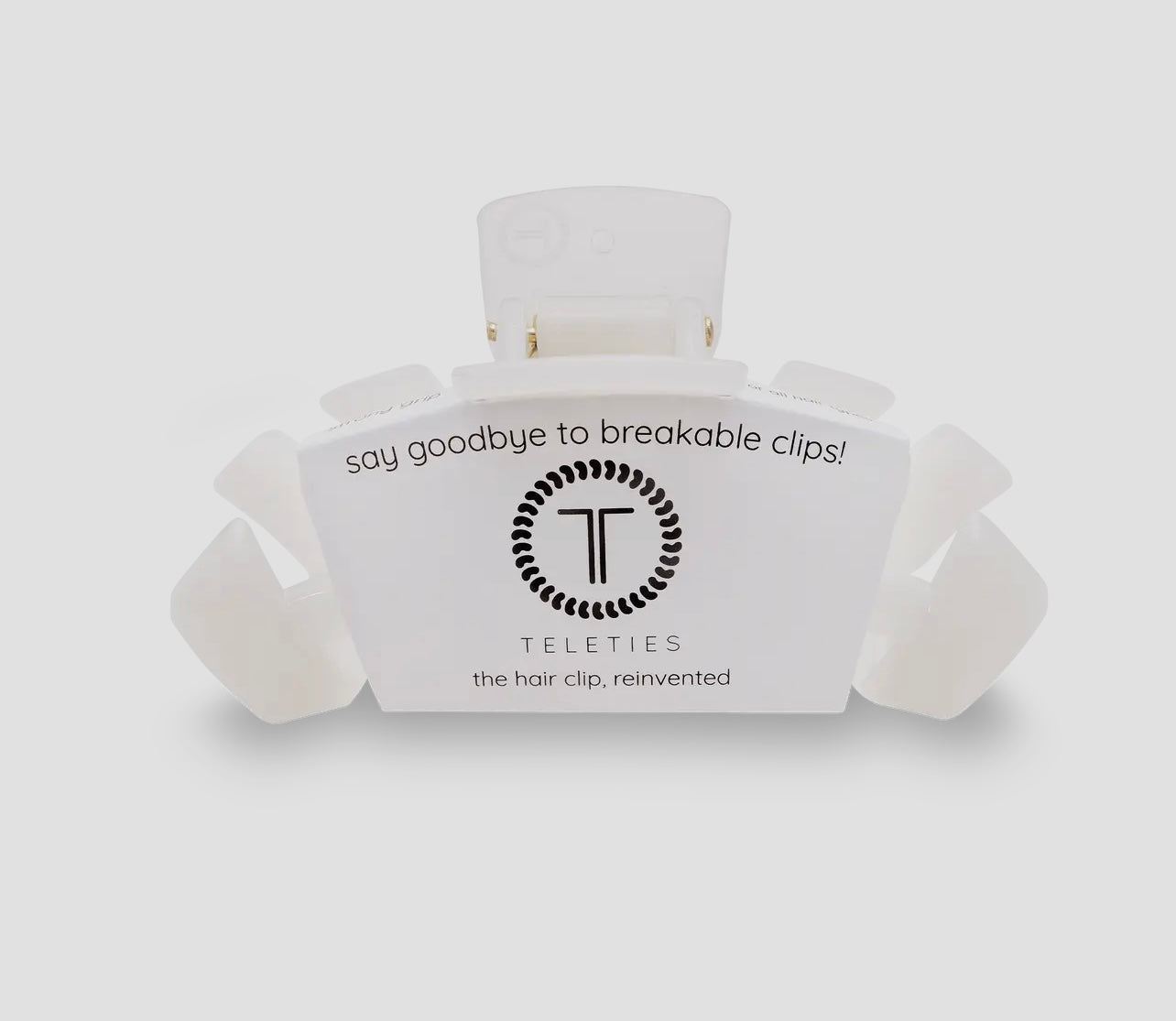 teleties classic hair clip - medium (coconut white)