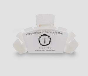 teleties classic hair clip - medium (coconut white)