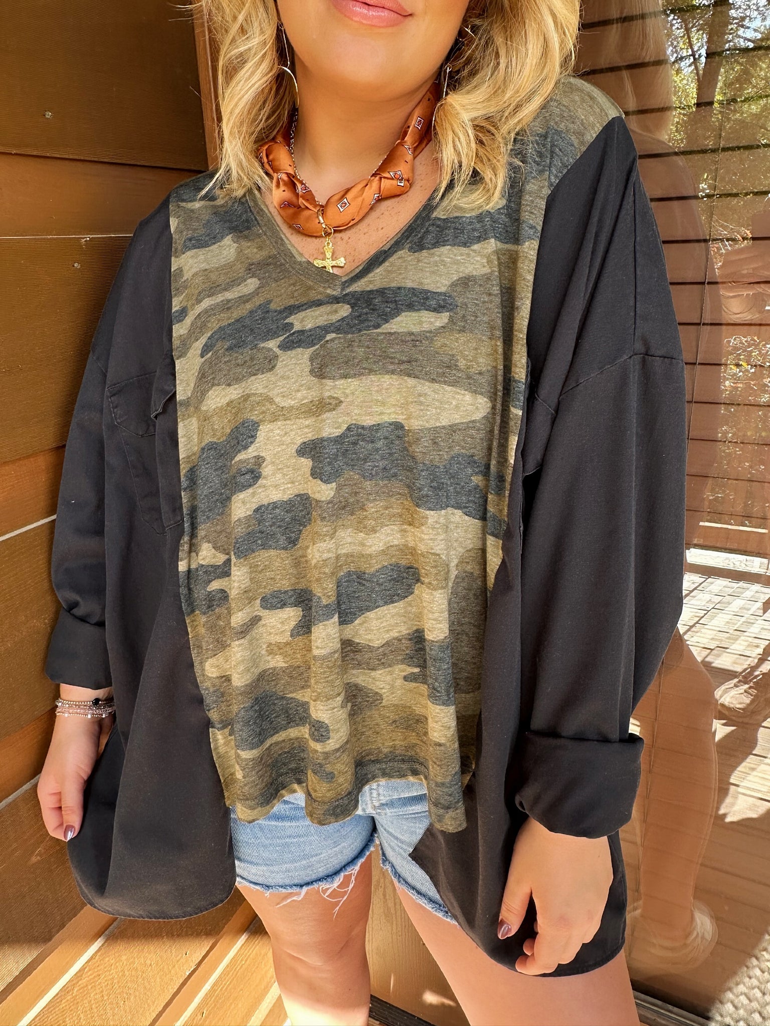 camo one of a kind top