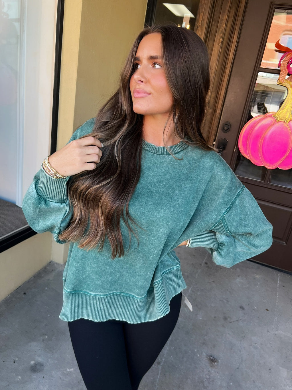 pure perfection sweatshirt in hunter