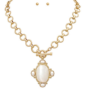 veda necklace white/gold