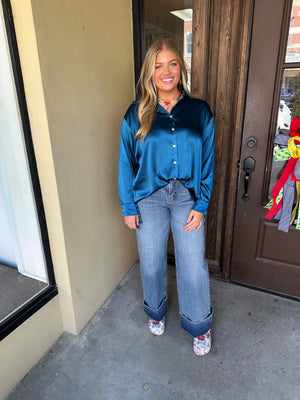 satin sweetie button up