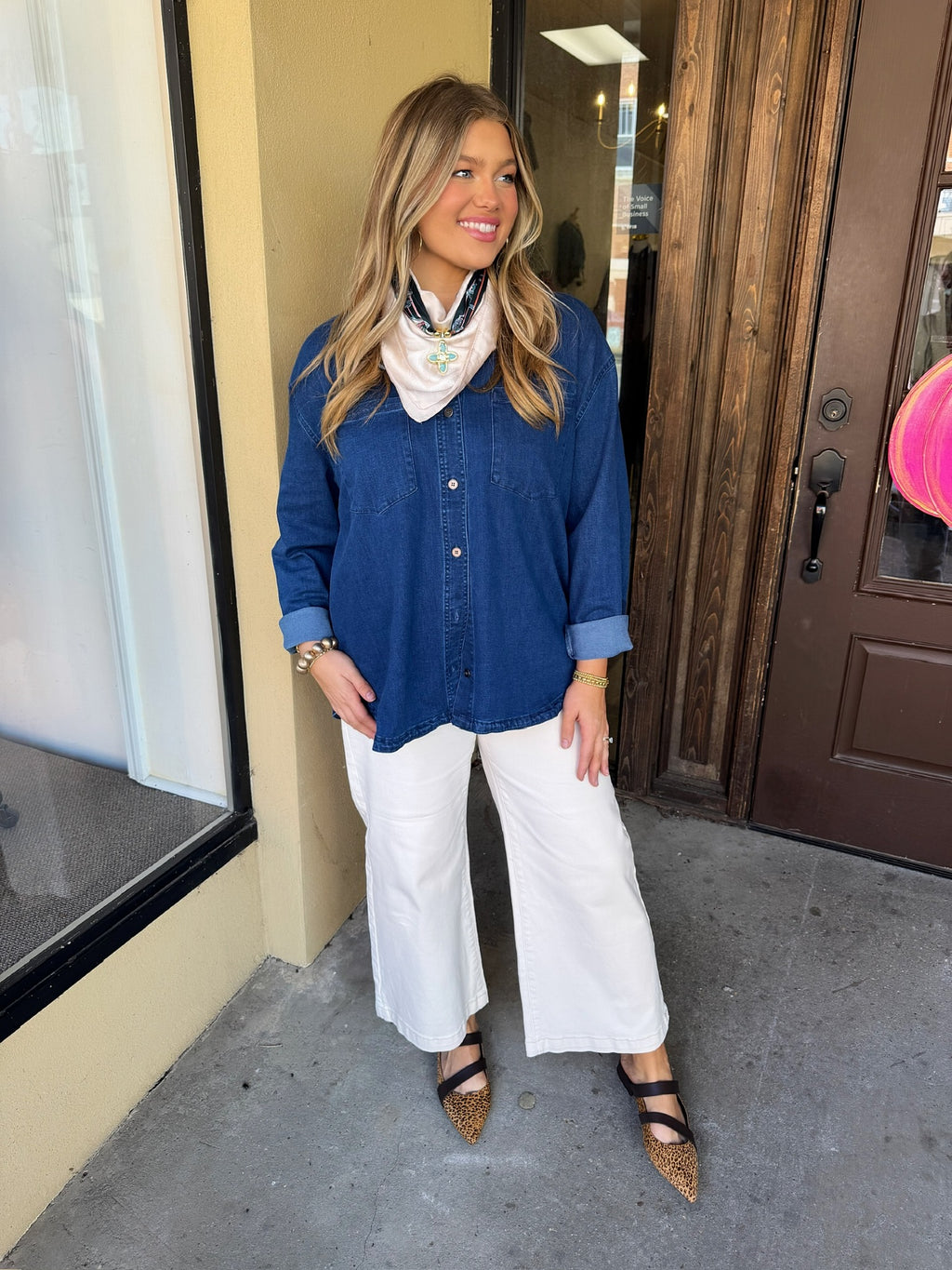 risen sutterland denim button up