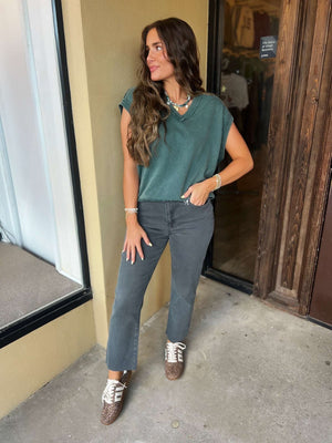 layton straight leg jean - charcoal