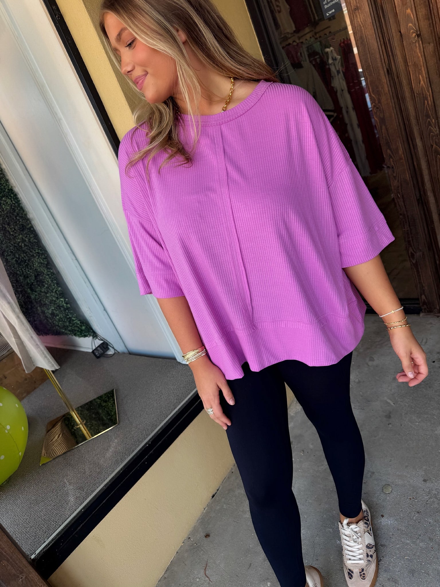 back to the basics tee in mauve