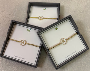 cai gold clear initial bracelet