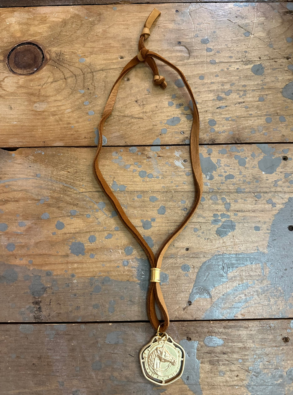 riley leather necklace