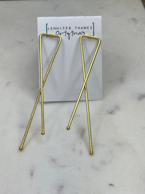jto #27 gold crisscross earring