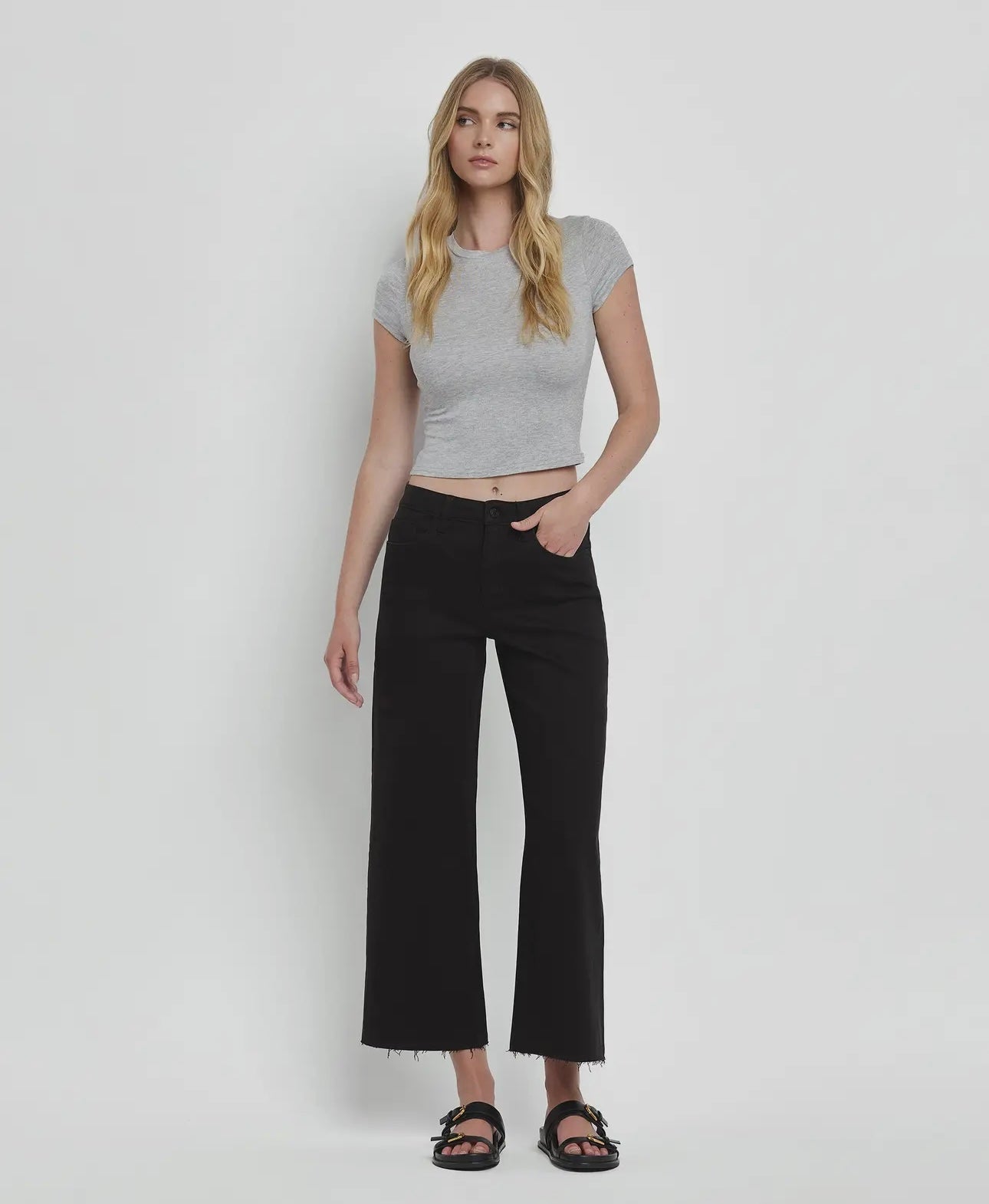 vervet olivia wide leg - black