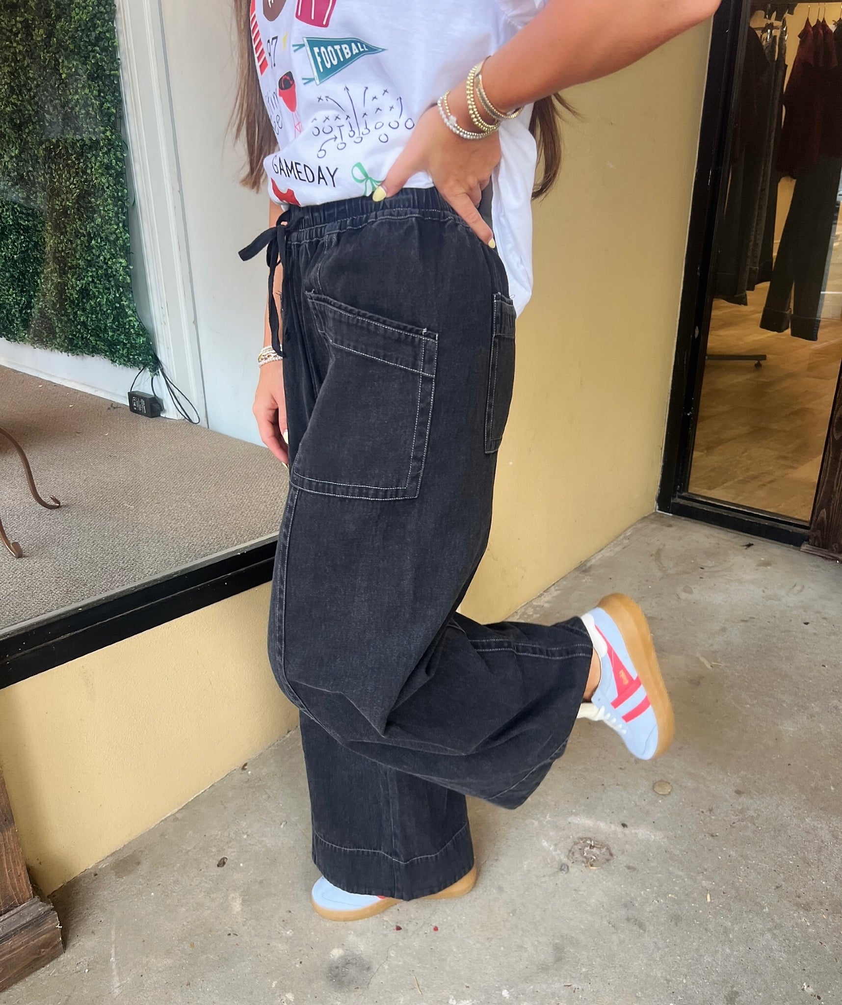 payton wide leg twill pant