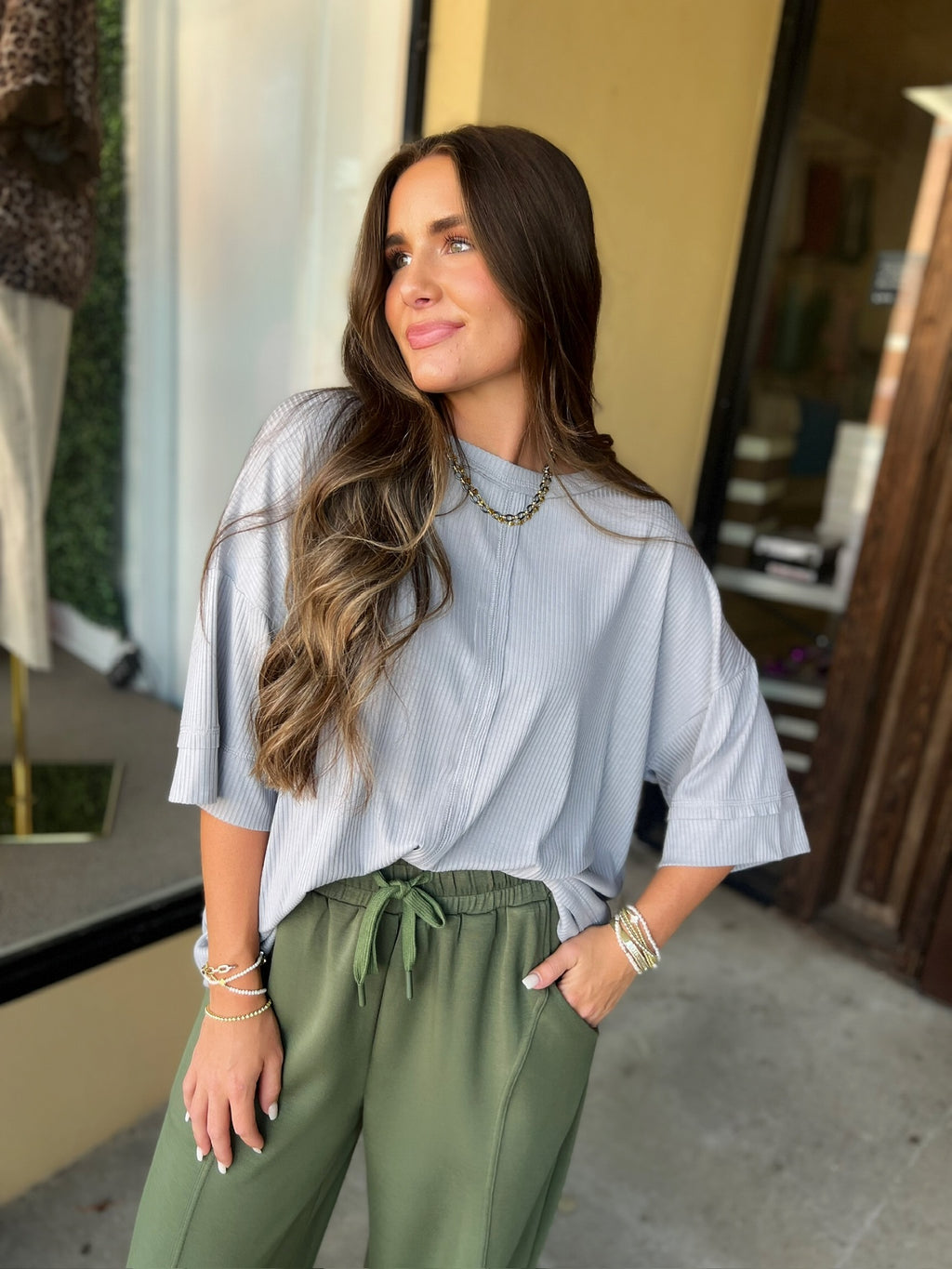 back to the basics tee in grey