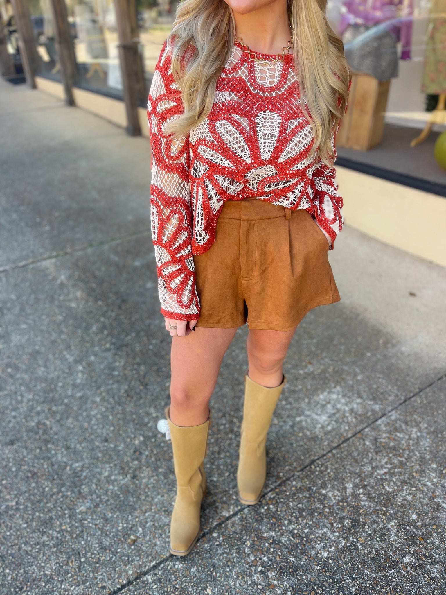 mina crochet sweater