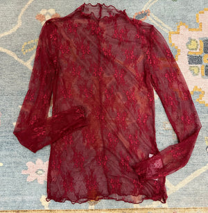 lace undershirt (burgundy) - Black Friday