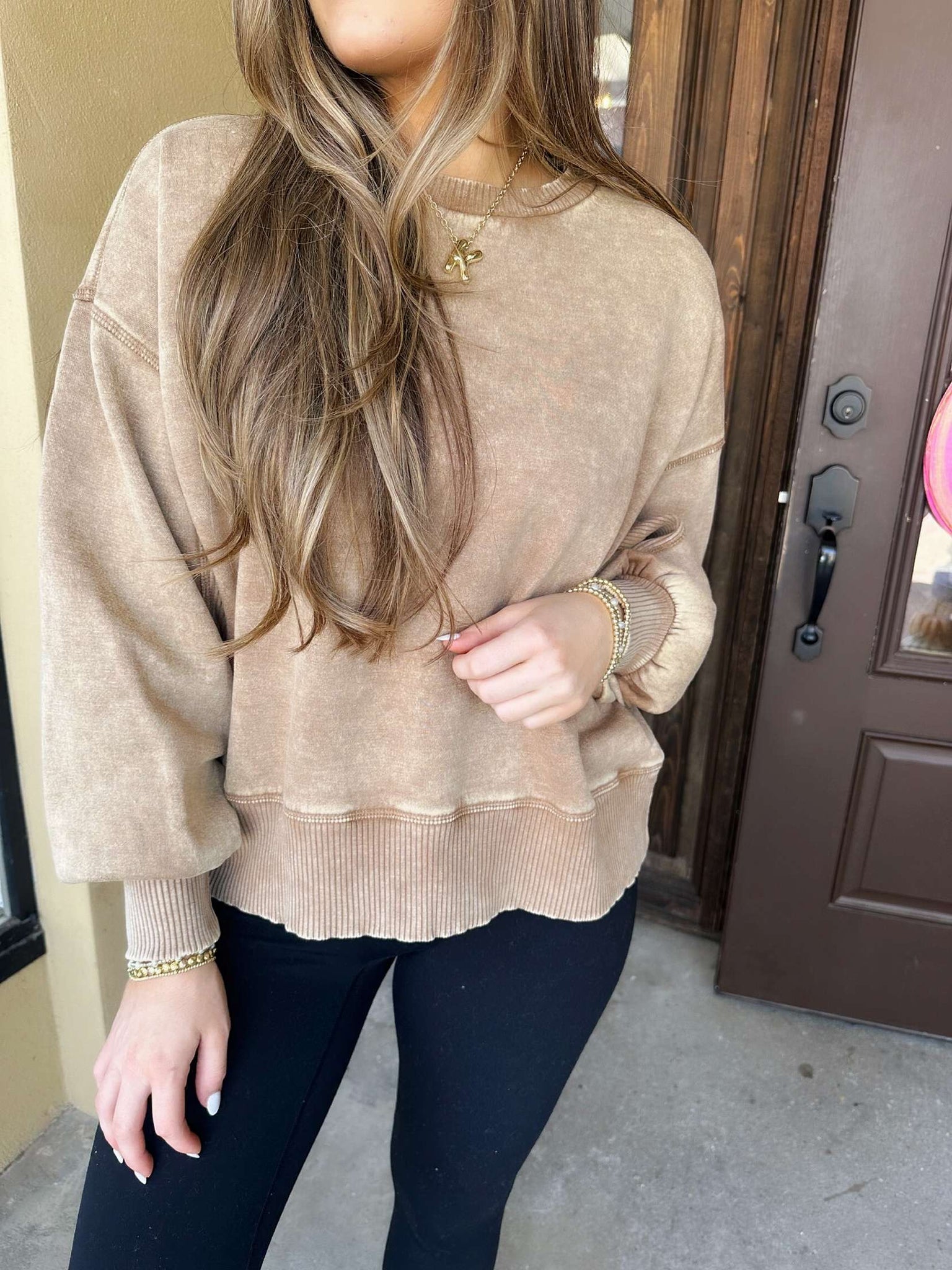 andi pullover - tan