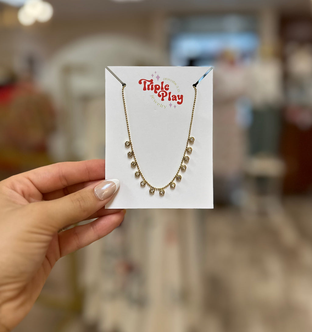 triple play diamond layering necklace