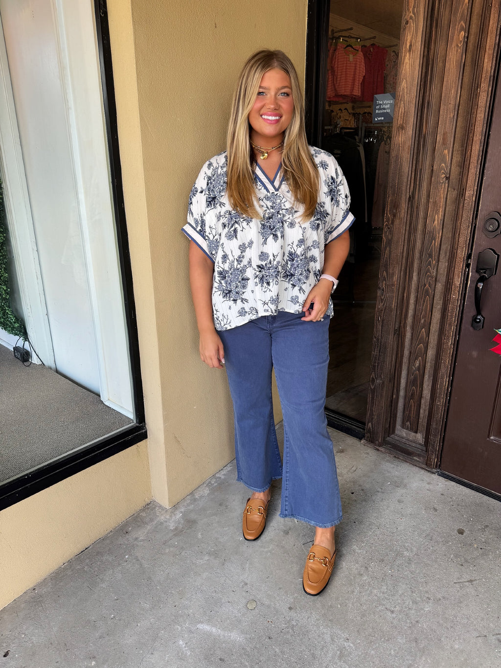 poppy top - navy