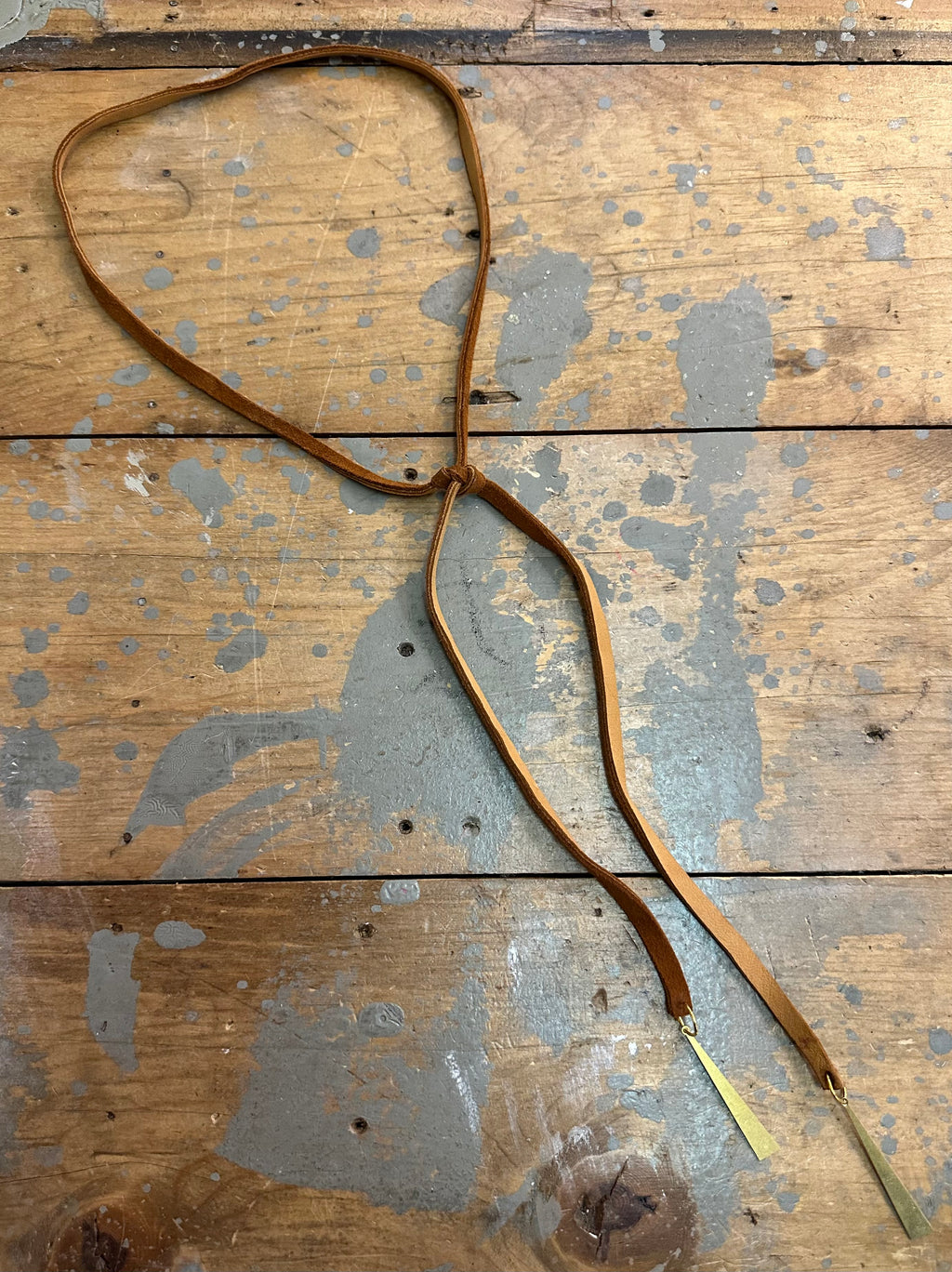 lasso leather necklace
