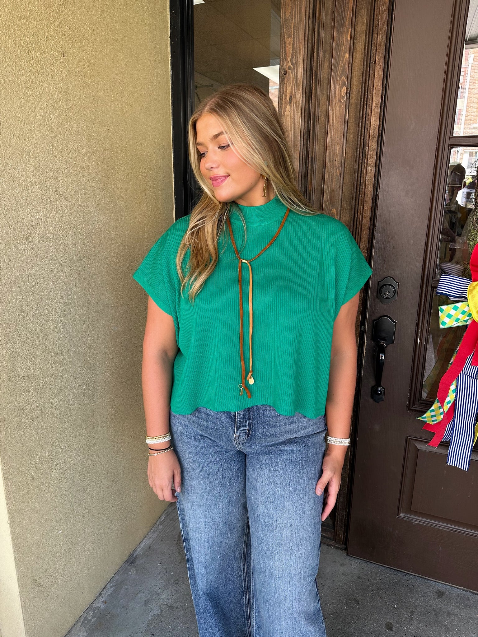 kimmy sweater in kelly green